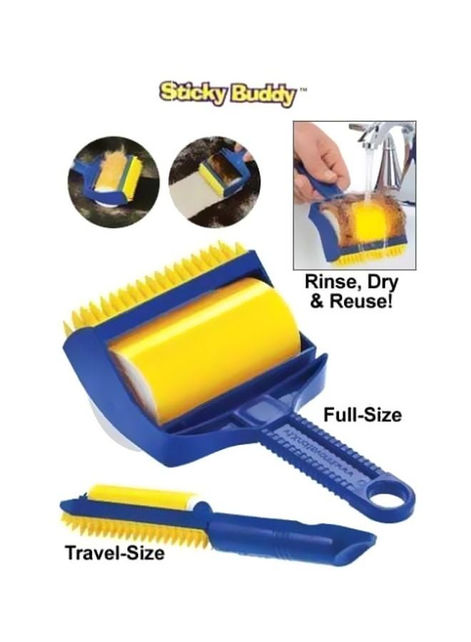 Sticky Lint Remover And Built-In Finger Set Blue/Yellow