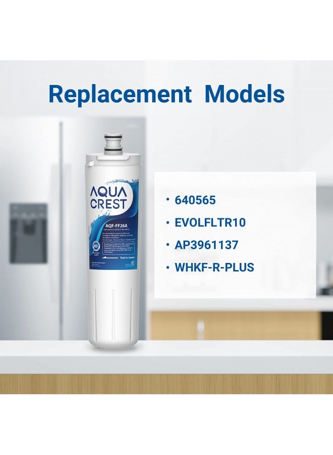 Aqua Crest Replacement 640565 Refrigerator Water Filter, Compatible With Bosch 640565, Evolfltr10 Ap3961137, 3M Cuno Cs-52, Whirlpool Whkf-R-Plus, Pack Of 3