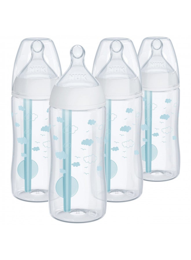 Smooth Flow Pro Anti Colic Baby Bottle - Easy To Assemble And Clean & Reduces Newborn Spit-Up & Gas, 10Oz, 4-Pack, Neutral