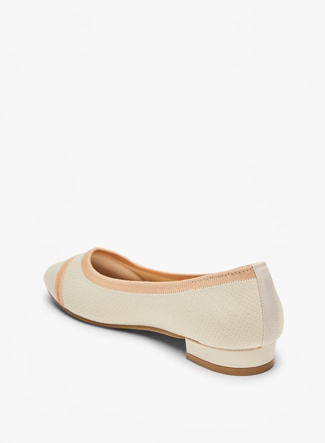Women's Textured Slip-On Ballerina Shoes