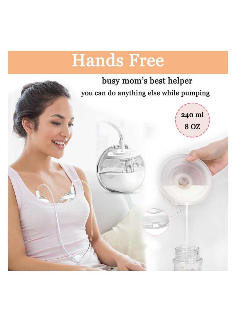 Wearable Milk Collection Cups, Hands-Free Milk Collector Compatible with Most Electric Breast Pumps, BPA-Free, Easy to Clean, Zomee/Spectra/Medela Accessories Replacement (24mm, 2-Pack)