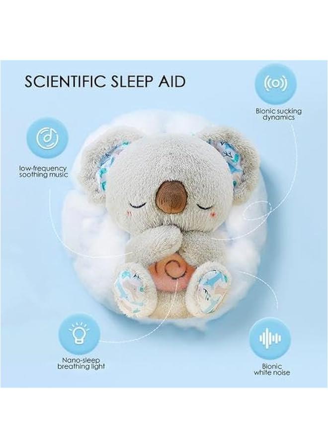 The Relief Koala, Anxietys Relief Koala Breathing, Breathing Otters Sleep Buddy for Adults, Sleeping Koala Plush Breathing, 2024 New Calming Koala, Adjustable Music