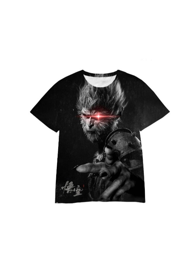 Black Myth Wukong Game Quick Drying Short Sleeved T-shirt for Men And Women