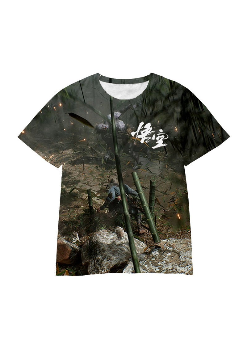 Black Myth Wukong Game Quick Drying Short Sleeved T-shirt for Men And Women