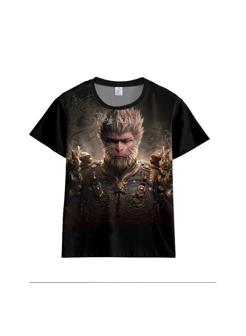 Black Myth Wukong Game Quick Drying Short Sleeved T-shirt for Men And Women