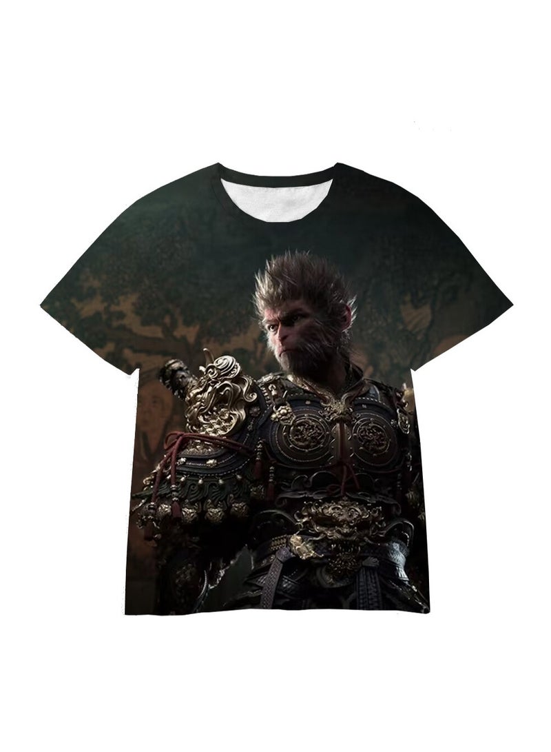 Black Myth Wukong Game Quick Drying Short Sleeved T-shirt for Men And Women