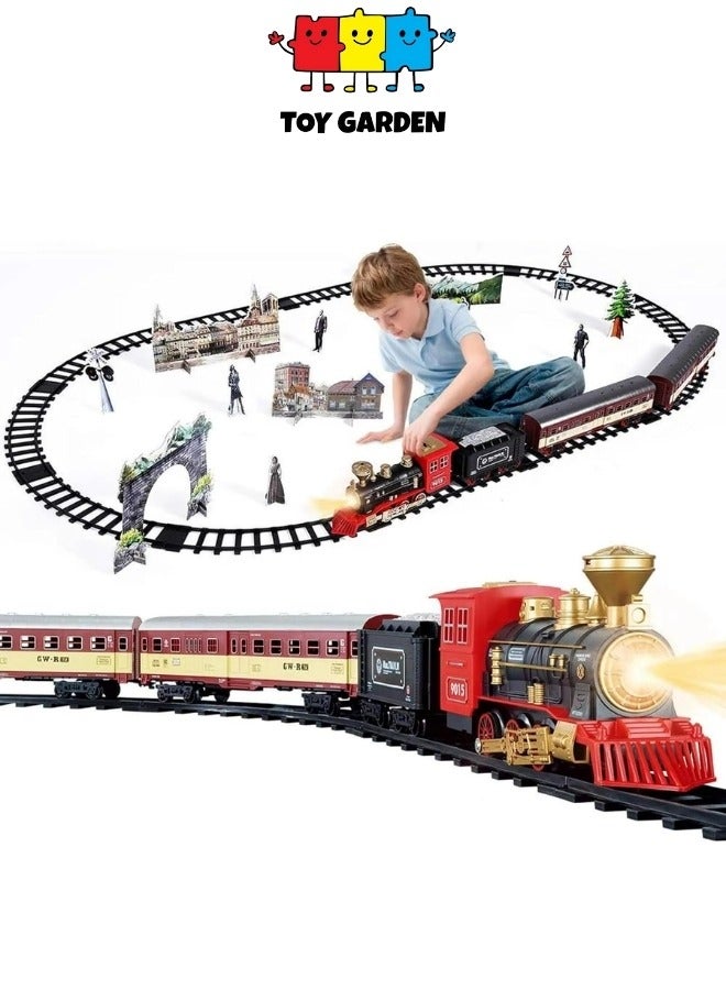 Electric Train Toy Set Car Railway Tracks Diecast Model Educational Game Boy Toys for Children