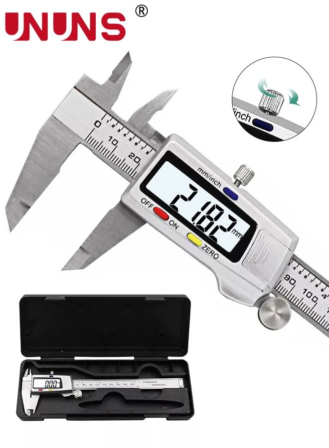 Digital LCD Vernier Calliper,150MM Stainless Steel Micrometer Electronic Tool,Metal Metric Measure Caliper For Engineer Carpenter