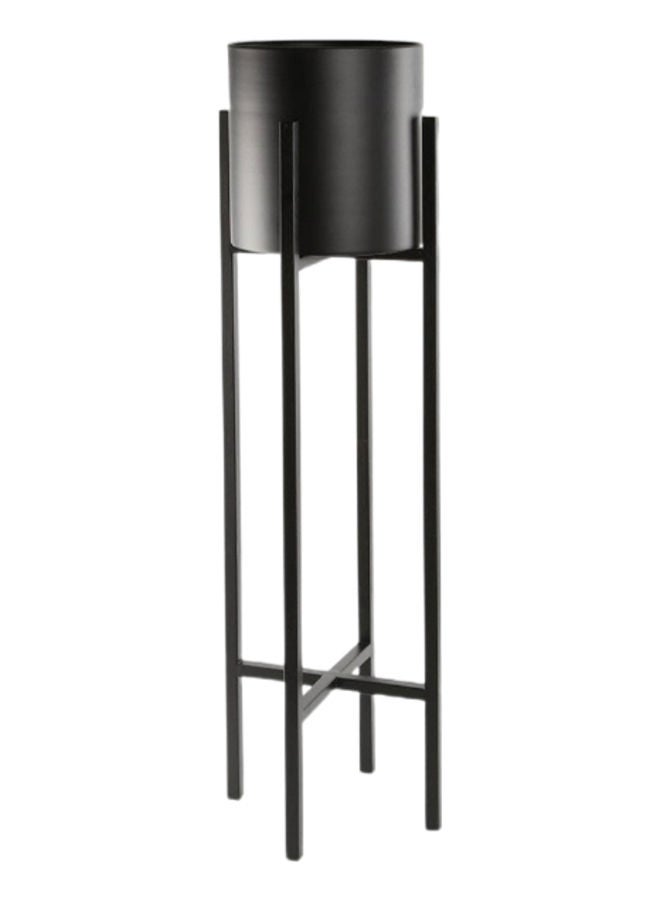 Flower Planter with Stand, Black - Large