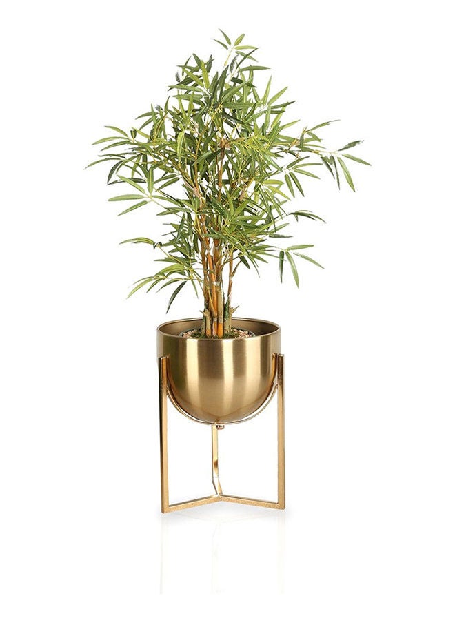 Metal Flower Pot Gold - Small