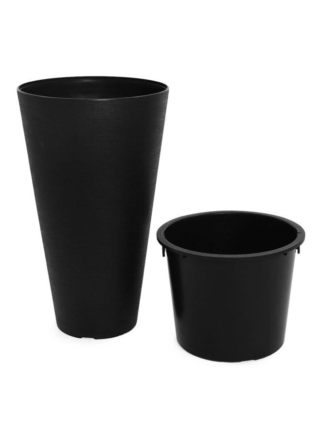 Planter Pot Black Sml 35X59Cm