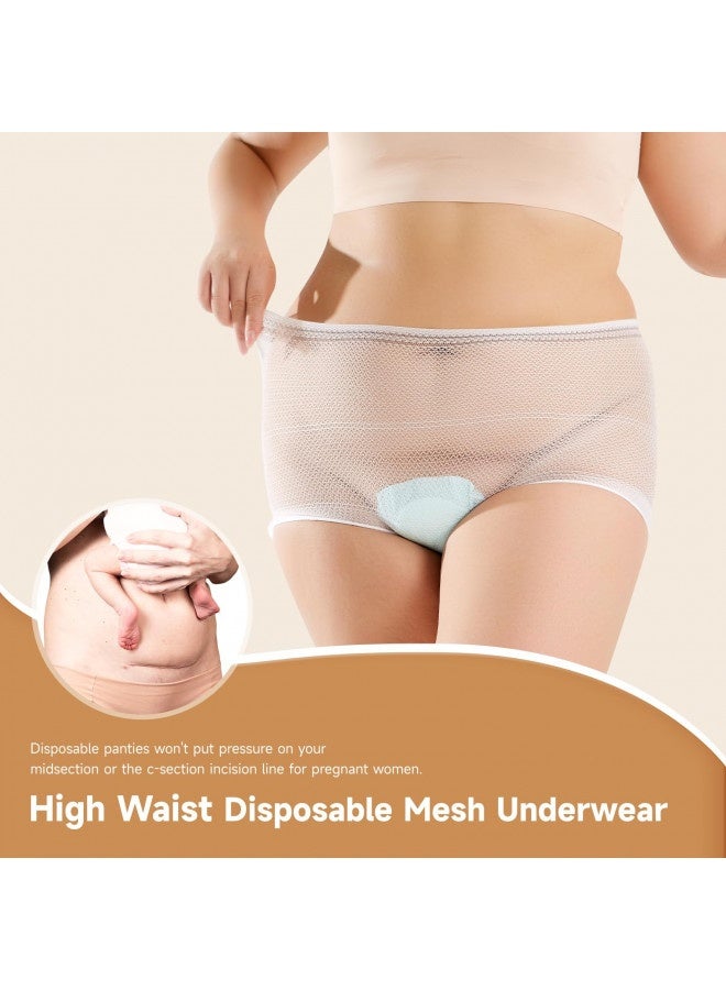 Mesh Postpartum Underwear 10 Counts C-Section Recovery Briefs Carer High Waist Disposable Maternity Pants Breathable,Stretchy Medium