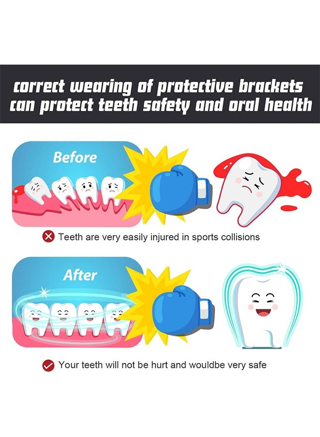 Youth Mouth Guard Football MouthGuard Sports Kids Boys Mouthpiece Teeth Braces EVA Double Colored for MMA Boxing Rugby Kickboxing Taekwondo Softball Lacrosse