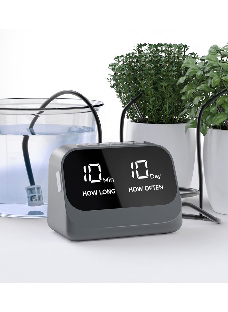 Automatic Watering System for Potted Plants, DIY Drip Irrigation Kit with Smart Timer, Waterproof LED Display & Large Capacity Battery, Precise Distribution of Water