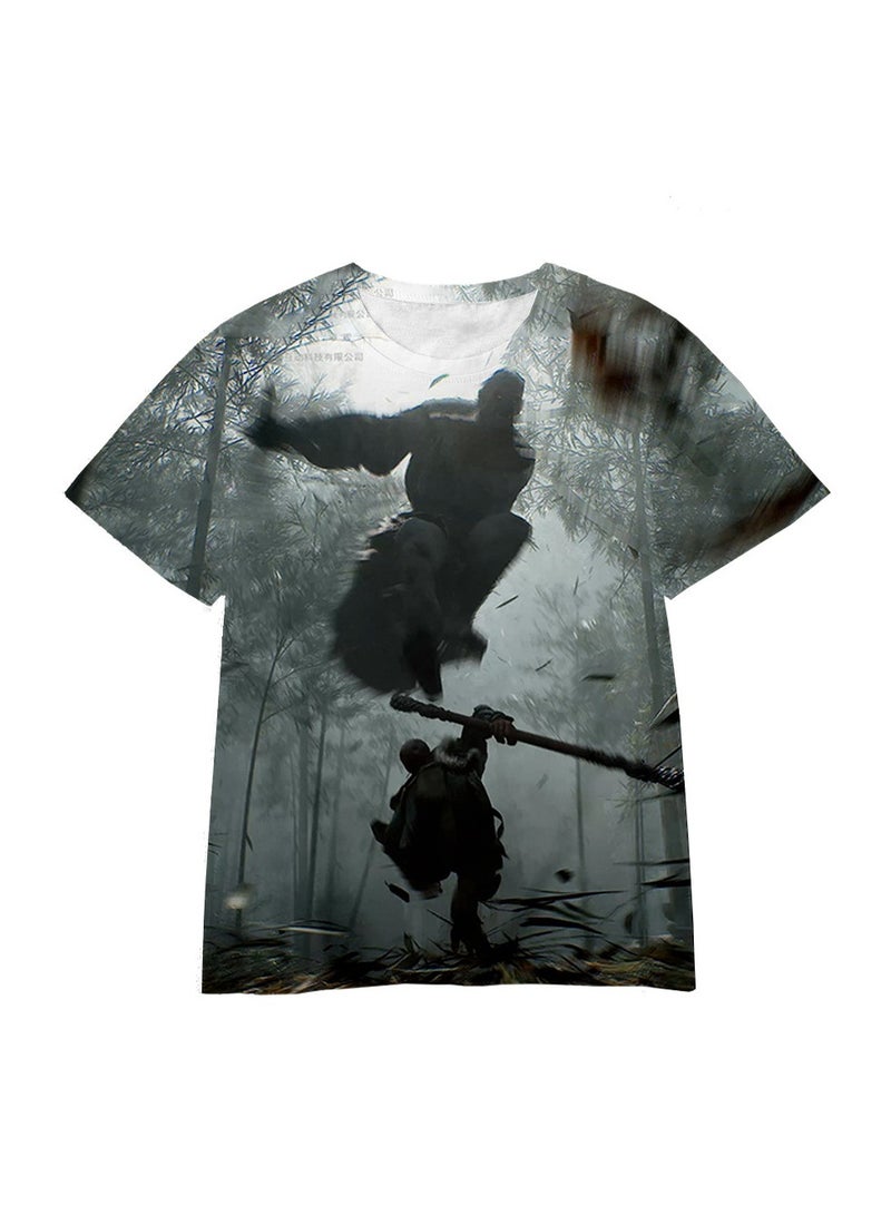 Black Myth Wukong Game Quick Drying Short Sleeved T-shirt for Men And Women