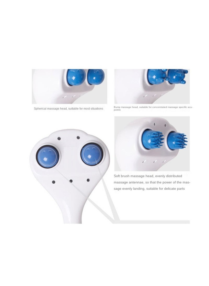 Powerful Handheld Dual Head Massager Neck Back Massager Deep Tissue Percussion Massage for Shoulder Leg Foot  Muscles  Electric Double Head Full Body Massagers