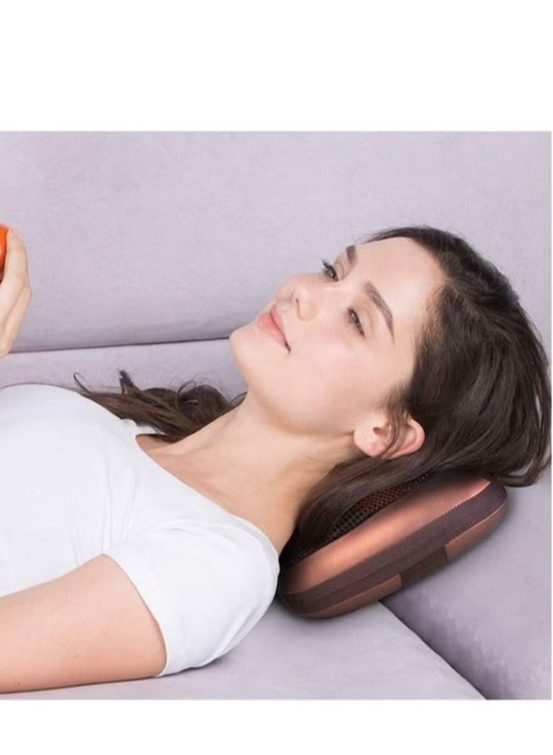 Electric Shiatsu Cervical Massager Pillow Heat Back Neck Lumbar Home Car Cushion