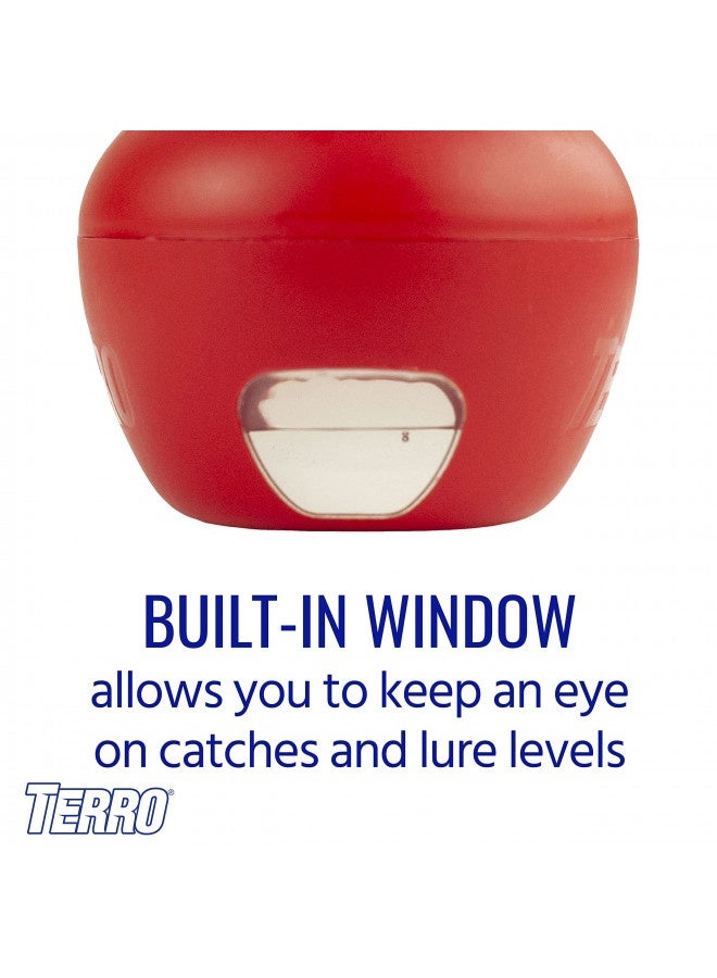 Terro T2502 Ready-To-Use Indoor Fruit Fly Trap With Built In Window - 2 Traps + 90 Day Lure Supply