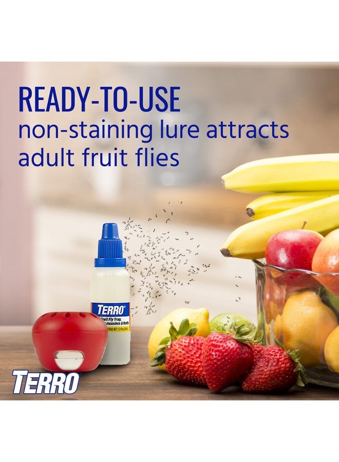 Terro T2502 Ready-To-Use Indoor Fruit Fly Trap With Built In Window - 2 Traps + 90 Day Lure Supply