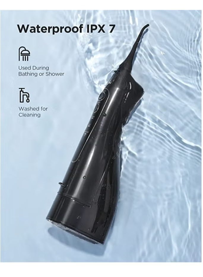 Intelligent Ultrasonic Toothbrush And Oral Irrigator Water Flosser Oral Care Combo Pack USB Rechargeable Black