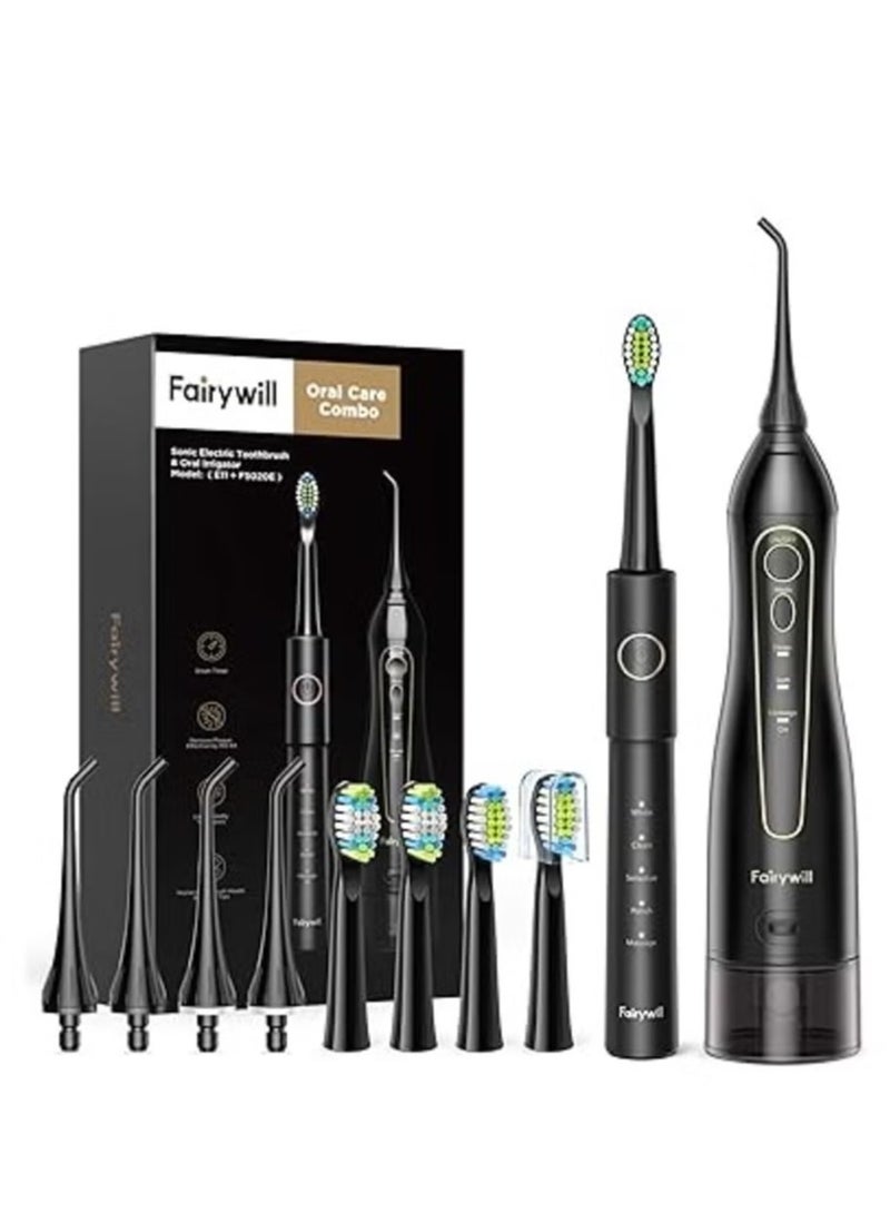 Water Flosser and Toothbrush Combo with Fast Charge and Multiple Modes