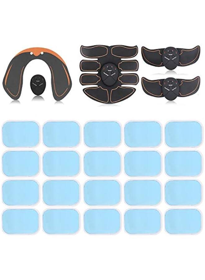 Gel Pads Gel Pads Replacement 15×10×3 20Pcs 10 Packs Abs Trainer Stimulator Replacement Gel Sheets Trainer Accessories