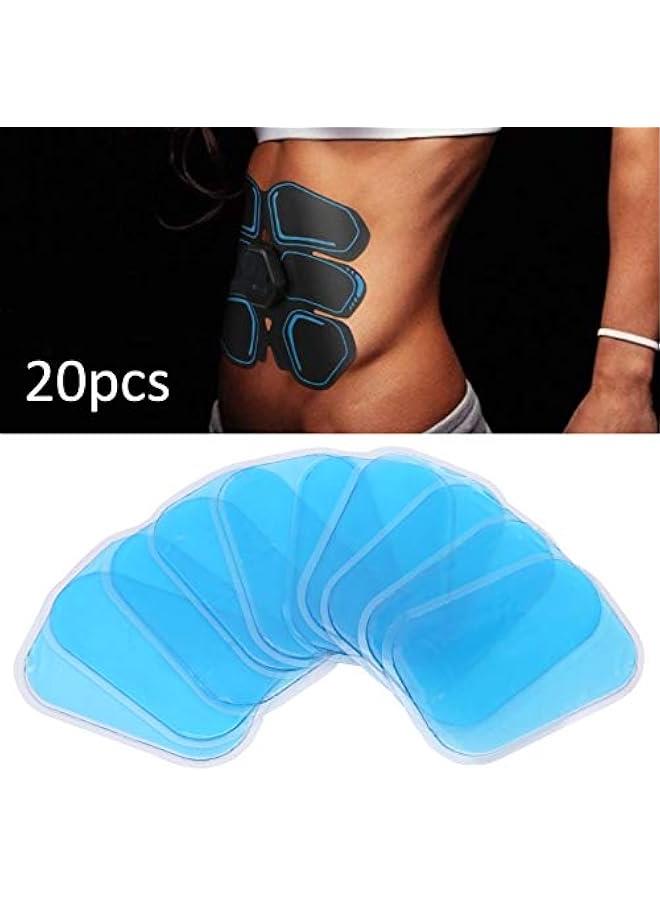 Gel Pads Gel Pads Replacement 15×10×3 20Pcs 10 Packs Abs Trainer Stimulator Replacement Gel Sheets Trainer Accessories