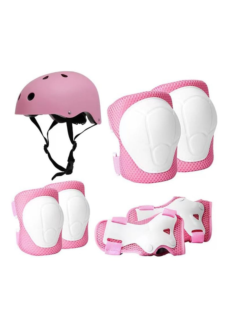 7PCS Kids Protective Gear Set Knee Pads for Kids 2-8 Years Toddler Knee and Elbow Pads with Wrist Guards 3 in 1 for Skating Cycling Bike Rollerblading Scooter