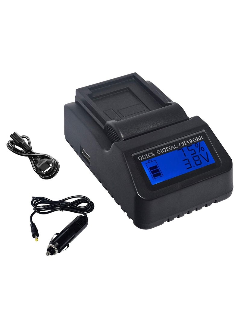 DMK Power NP-BG1 LCD USB QUICK DIGITAL RAPID CHARGER Compatible with Sony DSC-T20 H50 H55 H70