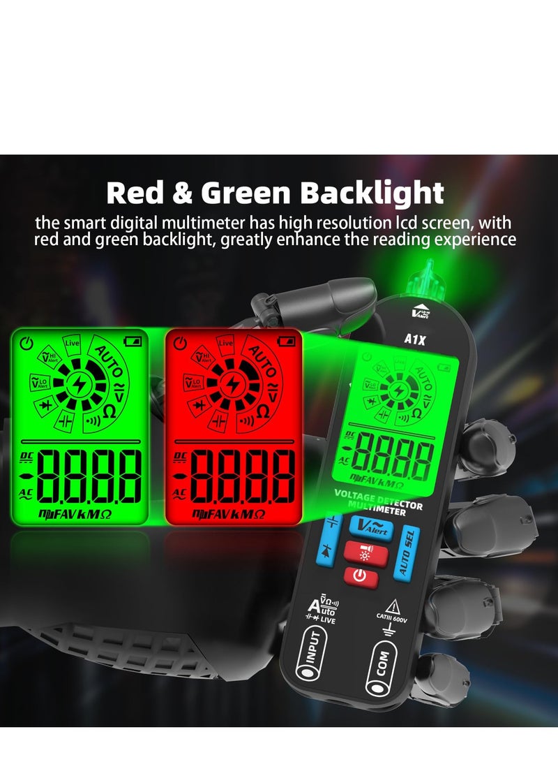 Smart Digital Multimeter, Rechargeable Voltmeter, Capacitance Diode Current Resistance Continuity Frequency AC DC Voltage Tester