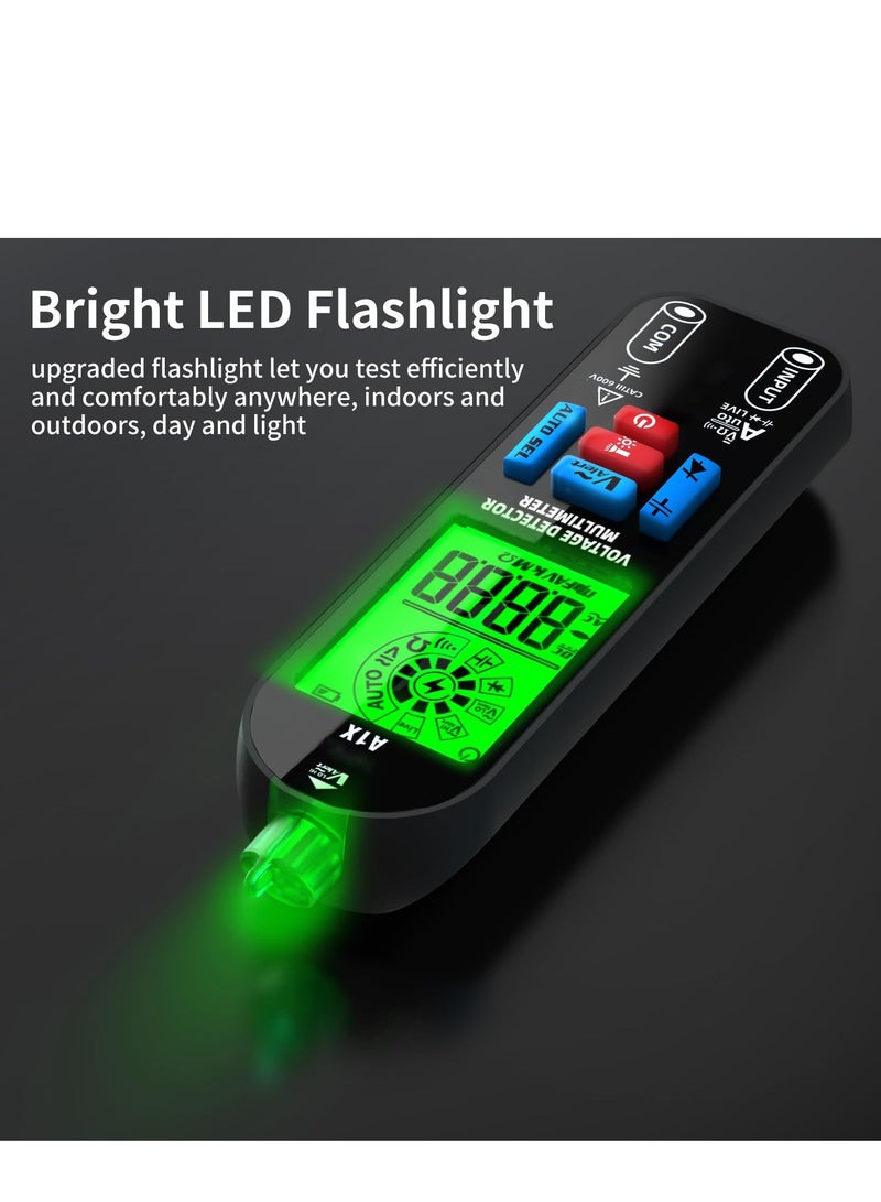Smart Digital Multimeter, Rechargeable Voltmeter, Capacitance Diode Current Resistance Continuity Frequency AC DC Voltage Tester