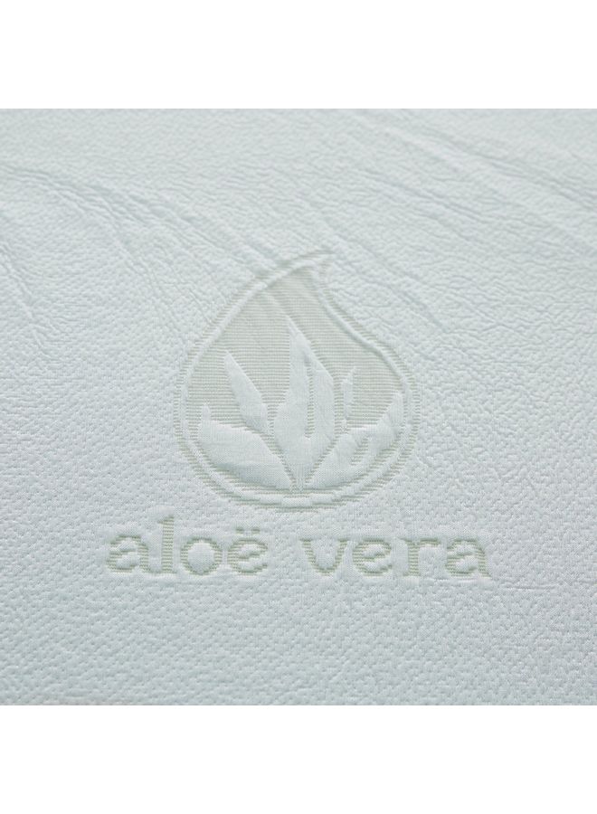 Premium Quality Aloe Vera Cool Gel Infused Memory Foam Soft Touch Washable Spill And Stain Resistant King Size Mattress Topper Polyester White