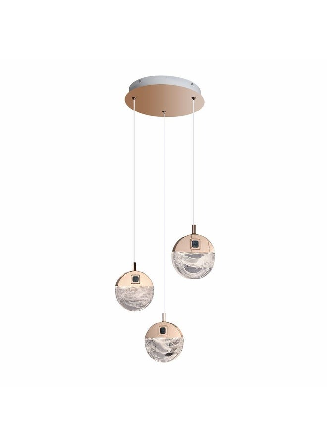 Alisse Pendant Stainless Steel Plus Aluminium Crystal D30 X H18 X W30 Led Gold/Clear