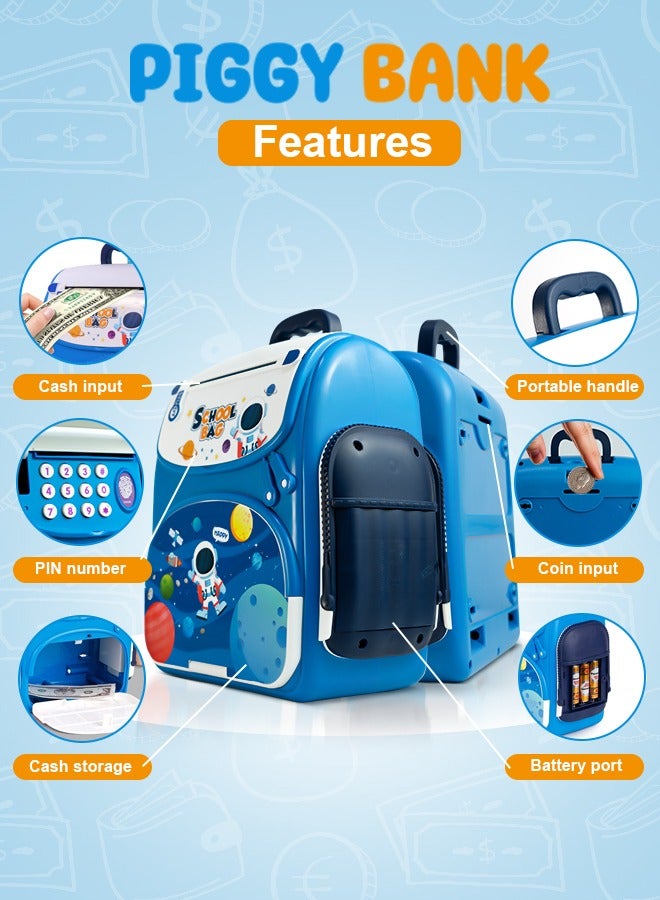 Babyee Kids ATM Money Bank Toy for Girls & Boys, Birthday Gift For Children - Coins/Notes Collection Money Saving Machine with Lock System & Music