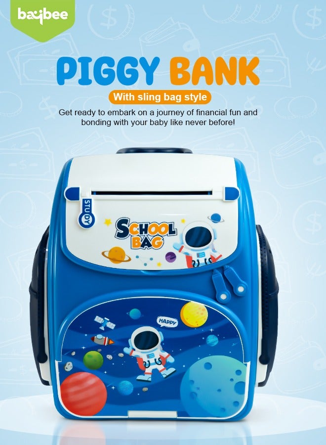 Babyee Kids ATM Money Bank Toy for Girls & Boys, Birthday Gift For Children - Coins/Notes Collection Money Saving Machine with Lock System & Music