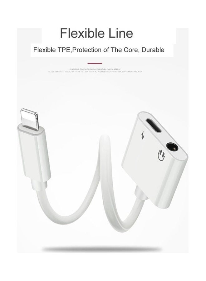 2-In1 Smartphone Cable Adapter White