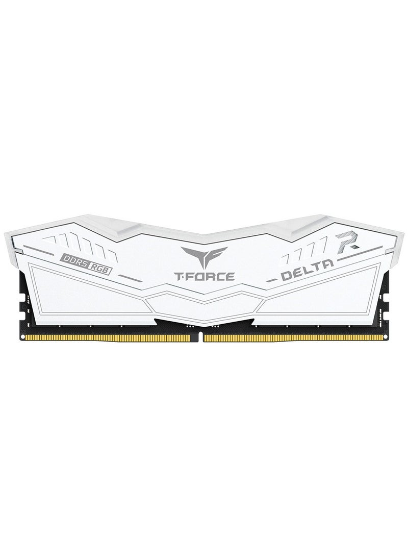 Team Group 32GB(2X16GB) DDR5 RGB Gaming RAM, Speed up to 6000MHz, Dual Channel Desktop Module, Taiwan | WHITE