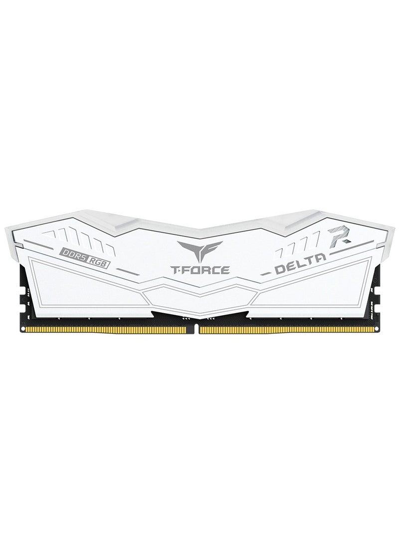 TEAMGROUP 64GB(2X32GB) DDR5 RGB Gaming RAM, Speed upto 6000MHz, Dual Channel DESKTOP Module | TAIWAN | WHITE