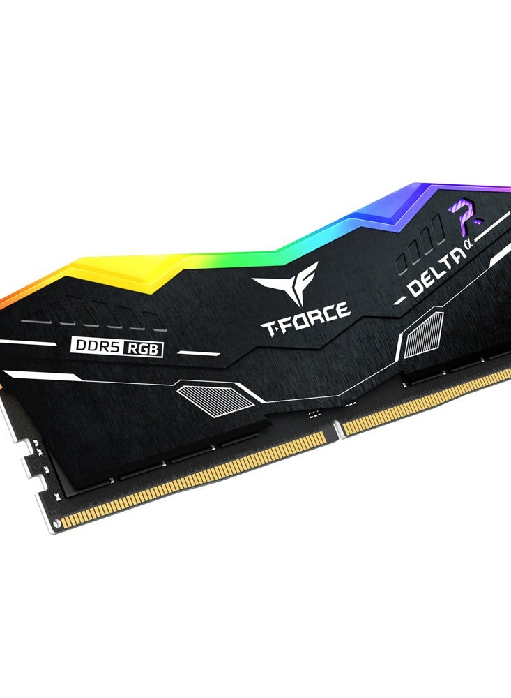 Team Group 32GB(2X16GB) DDR5 RGB Gaming RAM, Speed up to 6000MHz, Dual Channel Desktop Module, Taiwan | BLACK