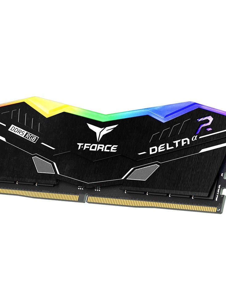 Team Group 32GB(2X16GB) DDR5 RGB Gaming RAM, Speed up to 6000MHz, Dual Channel Desktop Module, Taiwan | BLACK