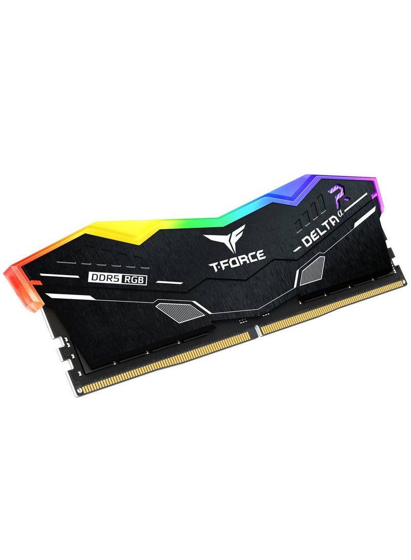 TEAMGROUP 64GB(2X32GB) DDR5 RGB Gaming RAM, Speed upto 6000MHz, Dual Channel DESKTOP Module | TAIWAN | BLACK