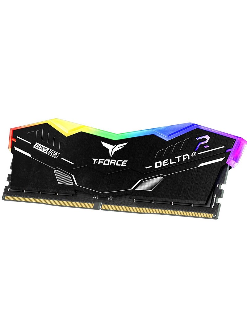 TEAMGROUP 64GB(2X32GB) DDR5 RGB Gaming RAM, Speed upto 6000MHz, Dual Channel DESKTOP Module | TAIWAN | BLACK