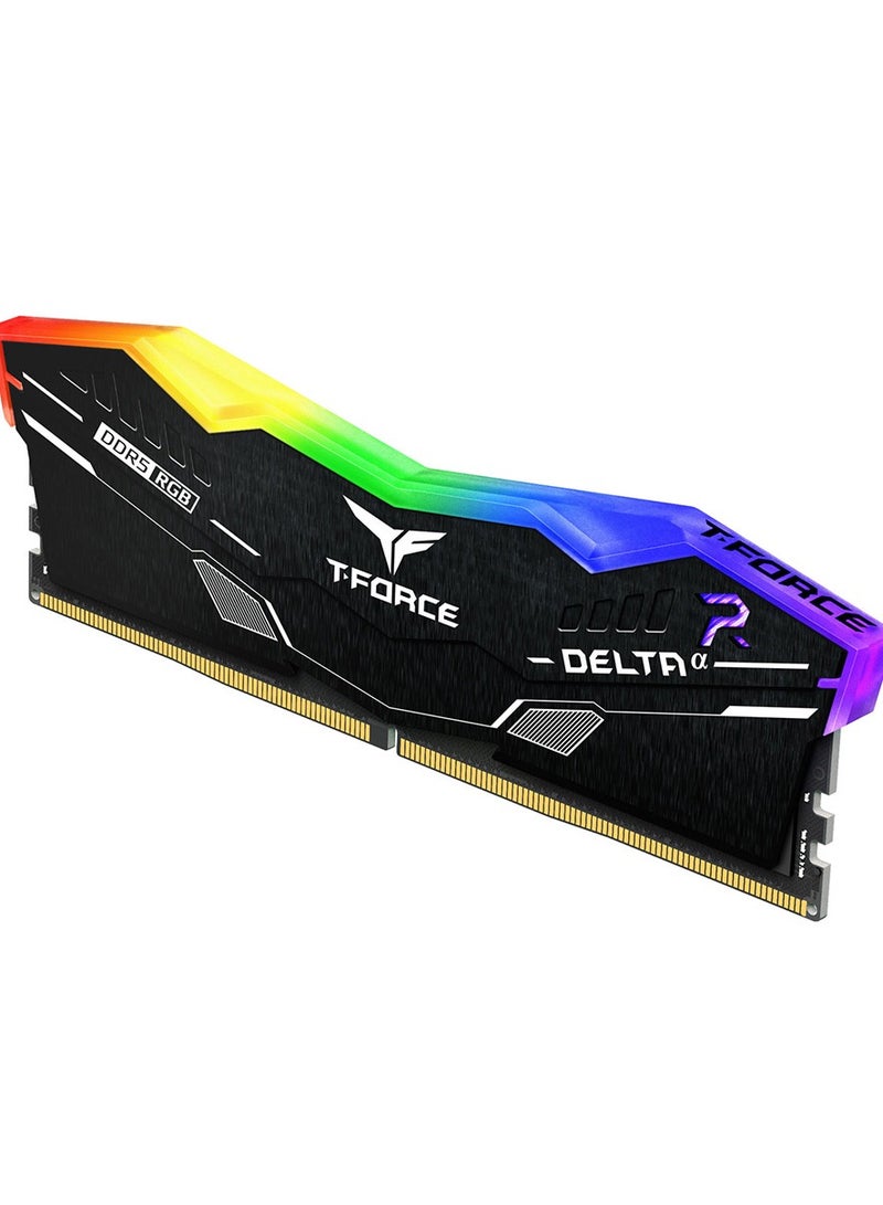 TEAMGROUP 64GB(2X32GB) DDR5 RGB Gaming RAM, Speed upto 6000MHz, Dual Channel DESKTOP Module | TAIWAN | BLACK