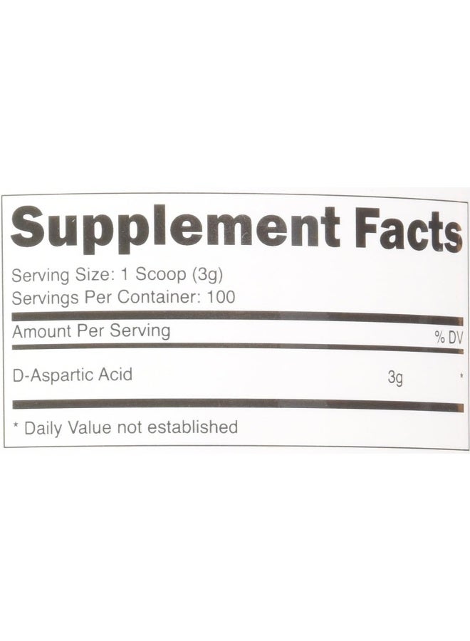 Nutricost D-Aspartic Acid (DAA) Powder 300G - Pure D Aspartic Acid