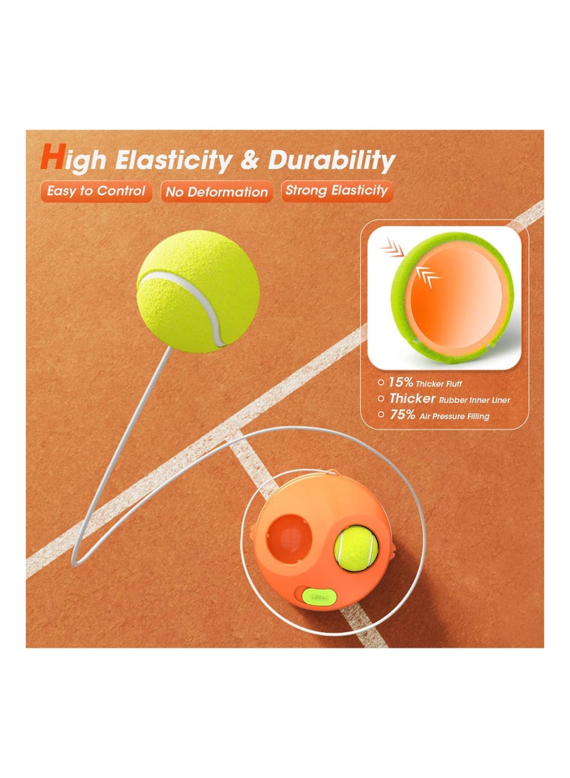Tennis Trainer Rebound Ball Set For Adult  Professional Racket, Portable Practice Rebounder, Equipment with 1 Racket & Bag, Suitable for Level Players(Orange)