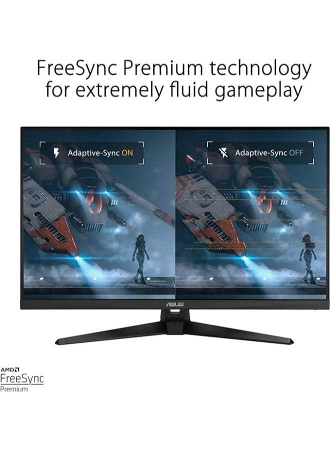 TUF Gaming 31.5” 1440P HDR Monitor (VG32AQA1A) - QHD (2560 x 1440), 144Hz, 1ms, Extreme Low Motion Blur, FreeSync Premium, DisplayPort, HDMI, HDR-10, Shadow Boost, VESA Wall Mountable Black