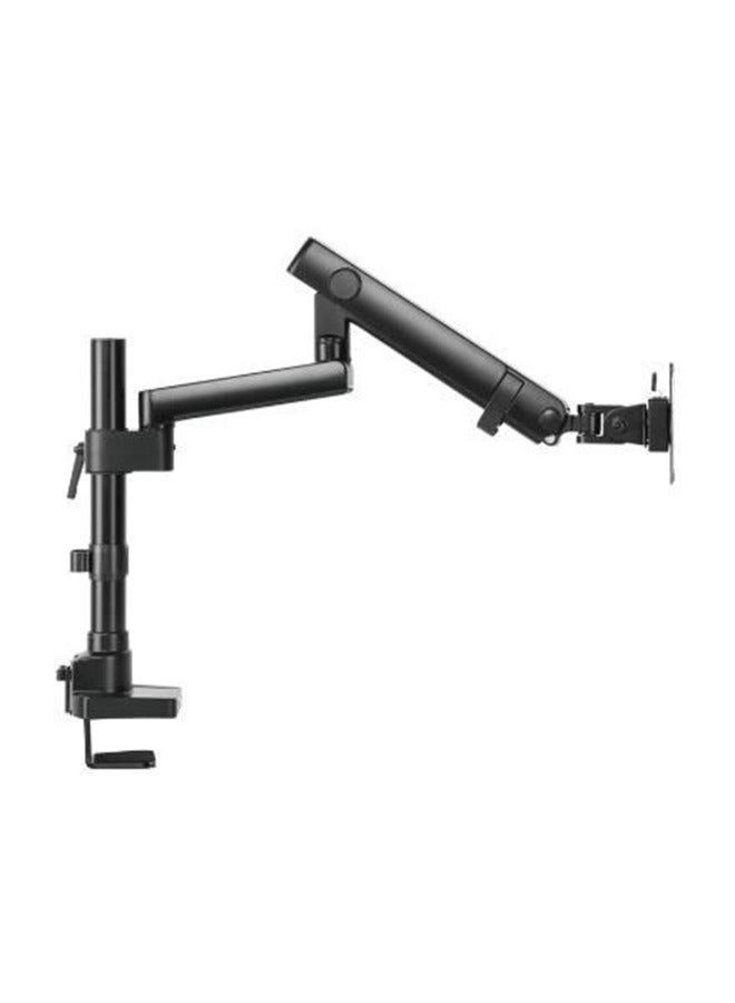 Single Slim Pole Mounted Spring Assisted Monitor Arm | TM-20-C06P Black