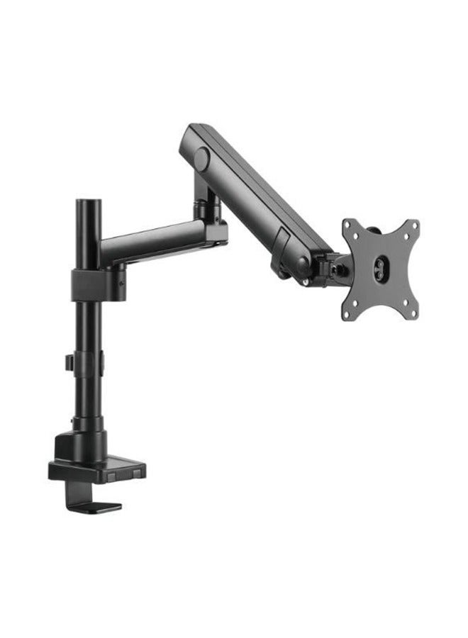 Single Slim Pole Mounted Spring Assisted Monitor Arm | TM-20-C06P Black