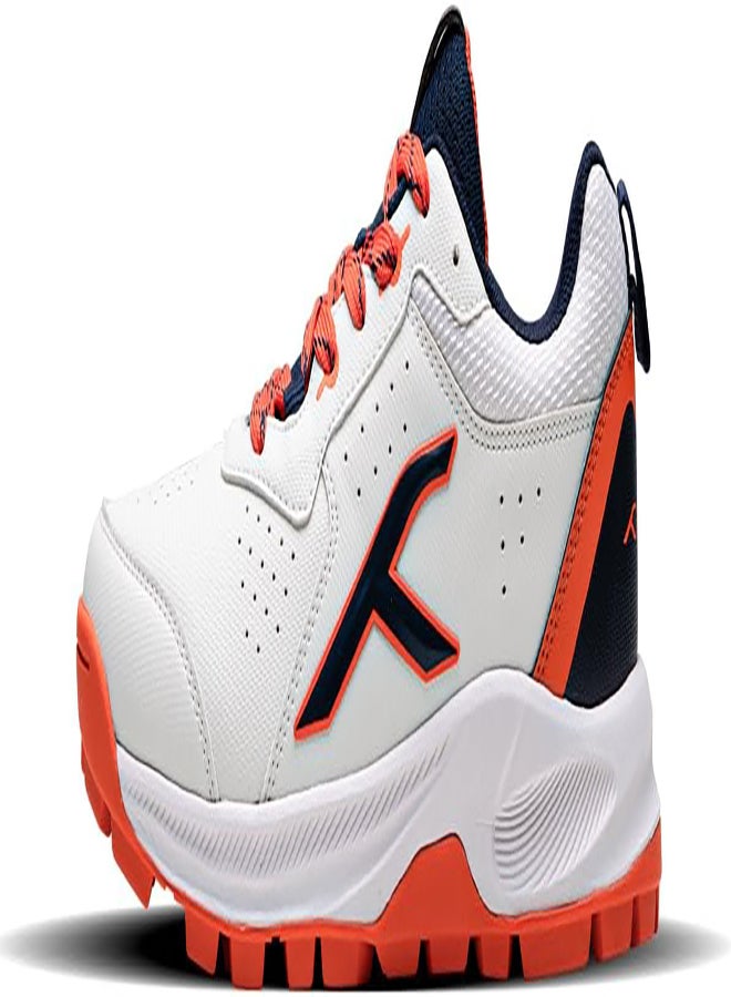 Hyperdrive - Cricket Shoe - White/Navy/Orange (Uk 8) (Hkfs-4M024-3-8)