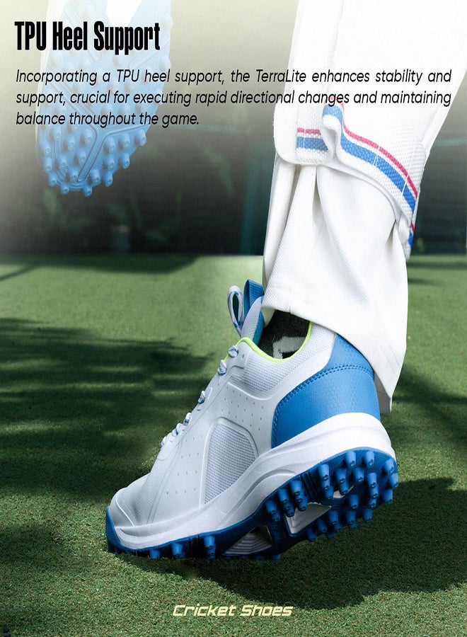 Terralite - Cricket Shoe - White/Blue/Lime (Uk 8) (Hkfs-4M025-3-8)